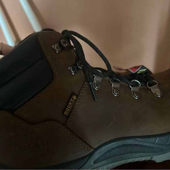 Rocky 5” Work Smart Composite Toe Hiker Boots Brown Leather NWT Women’s Size 10 - Picture 6 of 8